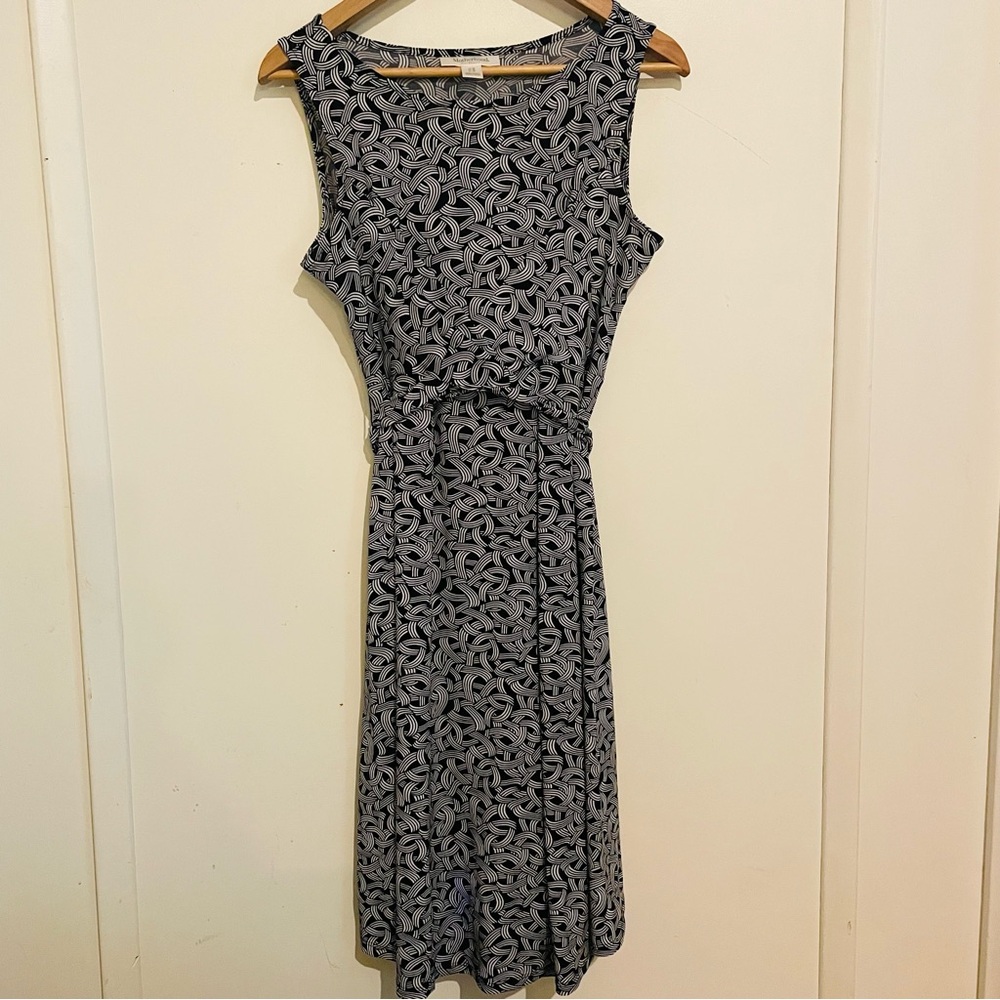 Maternity Black and White Dress
